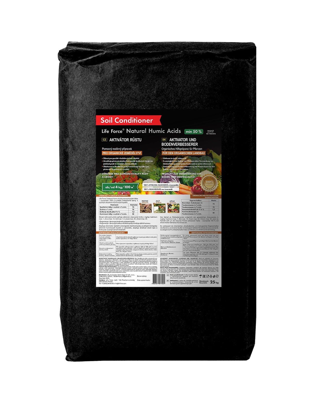 Natural Humic Acids pro eco_25 kg_black